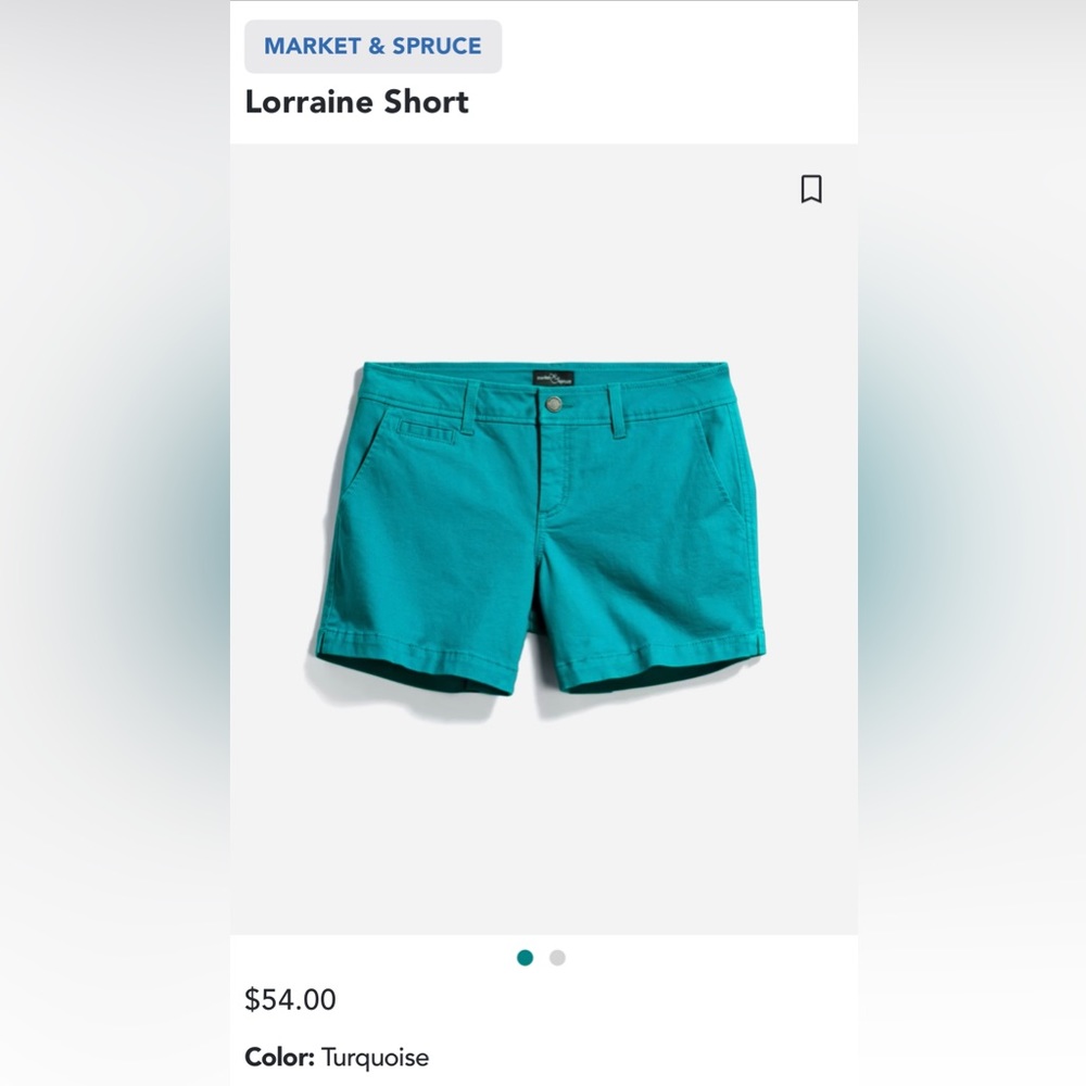 Market & Spruce Lorraine Shorts in Turquoise